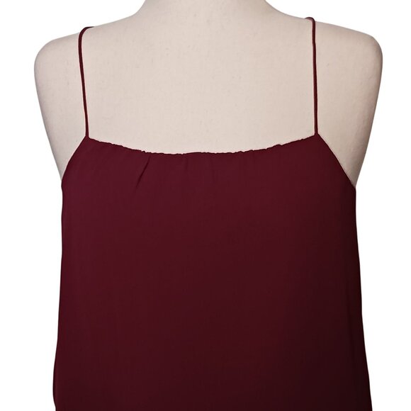 Banana Republic Deep Wine Adjustable Straps Lined Blouse Size XS Runs - Picture 6 of 12